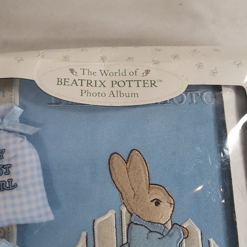Beatrix Potter Photo Album Rabbit Baby's Blue 160 4"x6" Tooth Curl Pouch 2004 - Picture 7 of 9